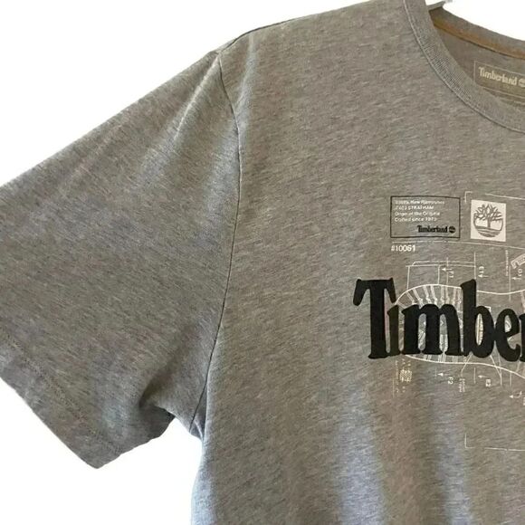 TIMBERLAND  Men's Core Cotton Graphic Short-Sleeve Regular Fit Tee Gray SZ M #17 - Picture 3 of 10
